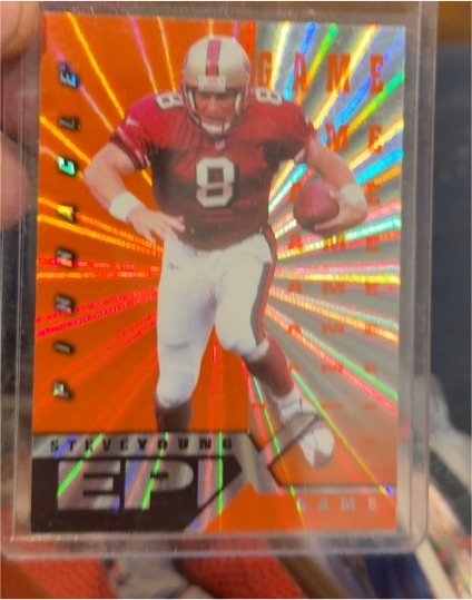 1998 Pinnacle Epix Orange #E12 Steve Young — front