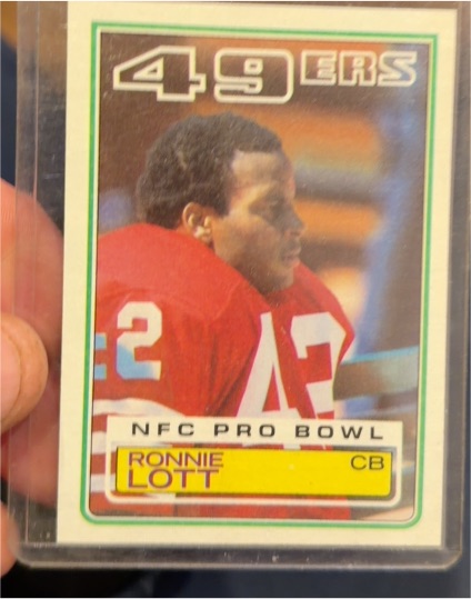 1983 Topps #168 Ronnie Lott NFC Pro Bowl San Francisco 49ers — front