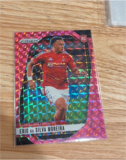 2024-25 Panini Prizm Premier League #263 Eric da Silva Moreira Pink Mosaic — front