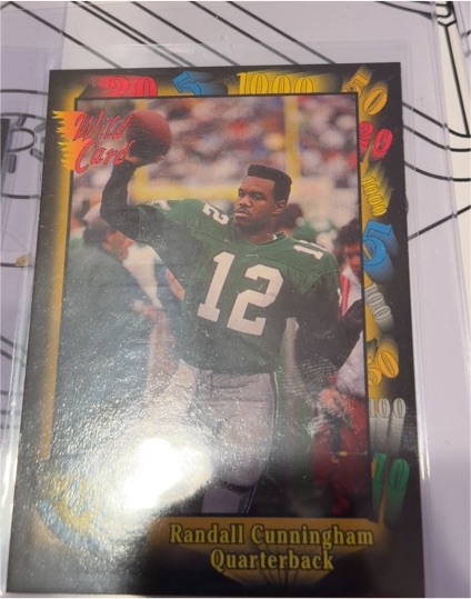 1991 Wild Card #61 Randall Cunningham — front