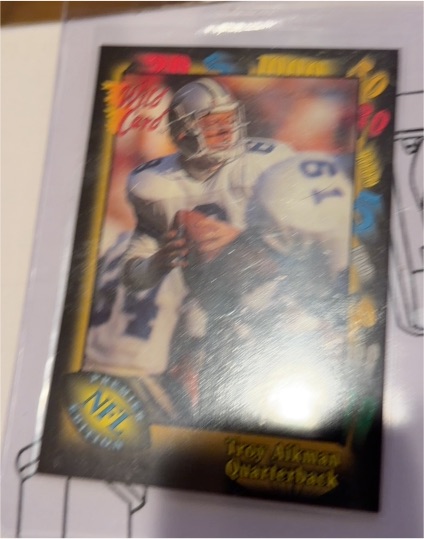 1991 Wild Card #68 Troy Aikman — front