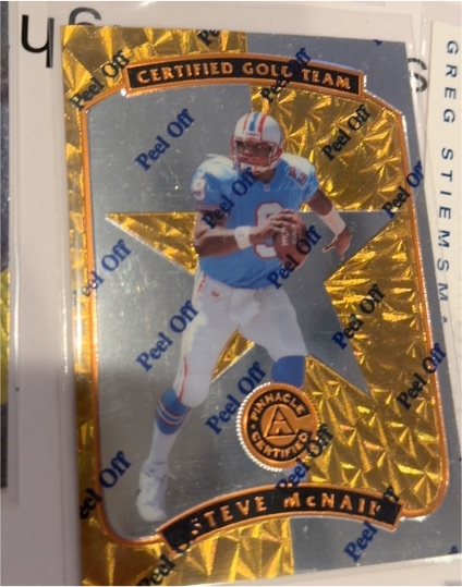 1997 Pinnacle Certified #17 Steve McNair Certified Gold Team Insert — front