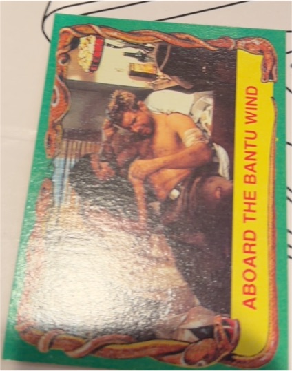1981 Topps Raiders of the Lost Ark #71 Aboard The Bantu Wind — front