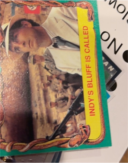 1981 Topps Raiders of the Lost Ark #79 Indy's Bluff Is Called — front