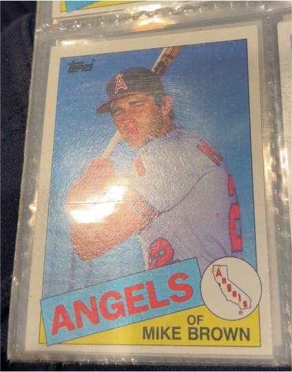 1985 Topps #258 Mike Brown California Angels — front