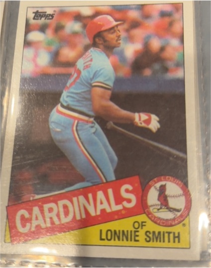 1985 Topps #255 Lonnie Smith — front