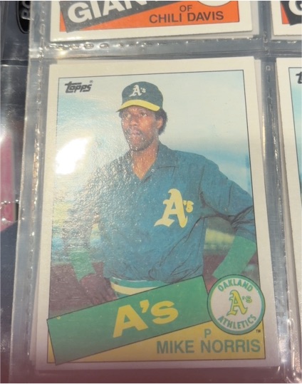 1985 Topps #246 Mike Norris Oakland Athletics — front