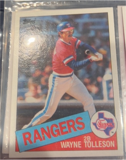 1985 Topps #247 Wayne Tolleson Texas Rangers — front