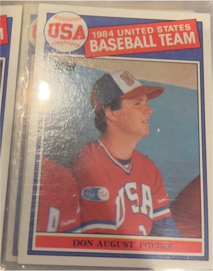 1985 Topps #392 Don August 1984 United States Baseball Team — front