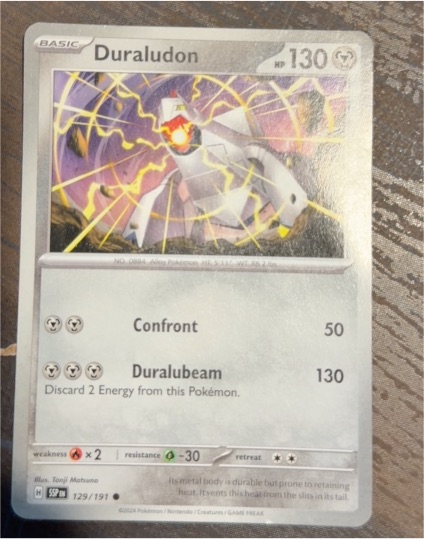 2024 Pokemon Sv08: Surging Sparks #129 Duraludon — front