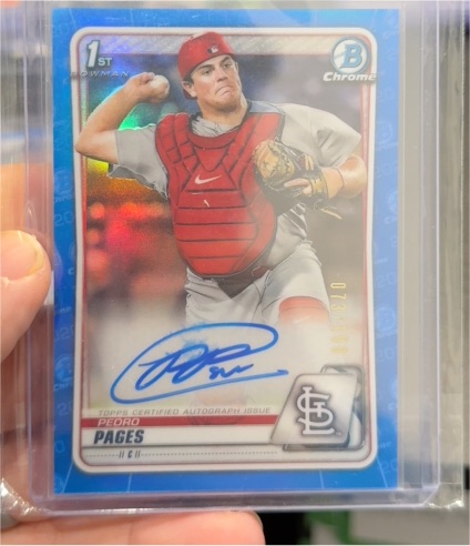2020 Bowman Chrome #1st Bowman Pedro Pages — front
