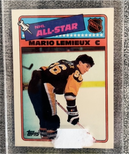 1988-89 Topps #2 Mario Lemieux All-Star Sticker — front