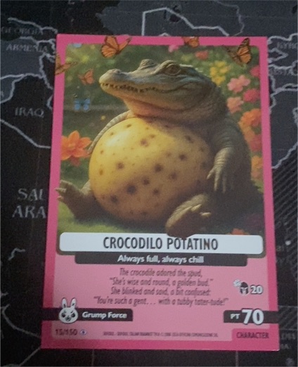 2025 Skifidol Italian Brainrot #15 Crocodilo Potatino — front