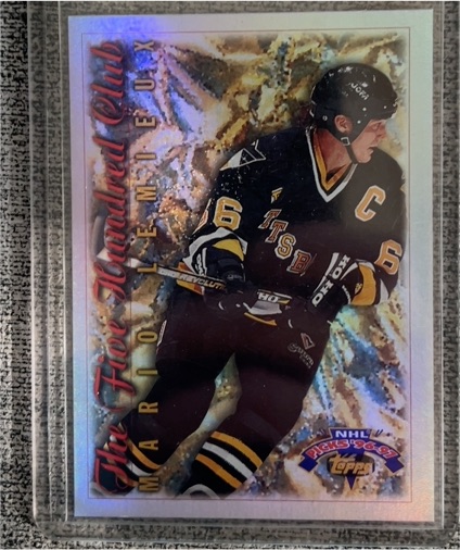 1996-97 Topps NHL Picks The Five Hundred Club #FC5 Mario Lemieux — front
