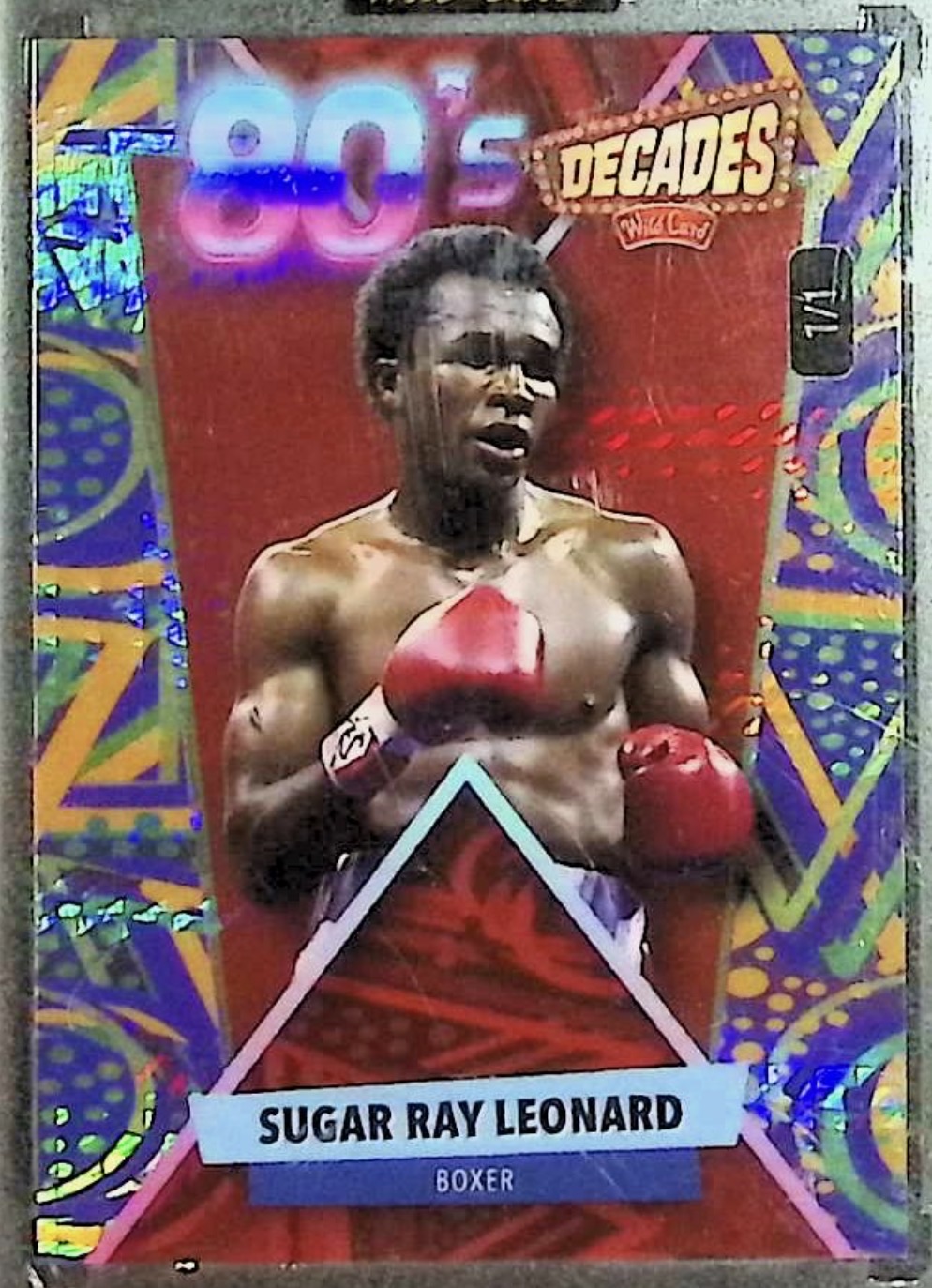 2024 Wild Card Decades #1/1 Sugar Ray Leonard — front