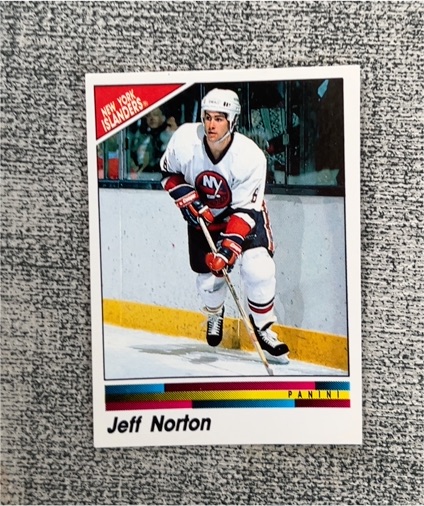 1990-91 Panini Hockey Sticker #93 Jeff Norton — front