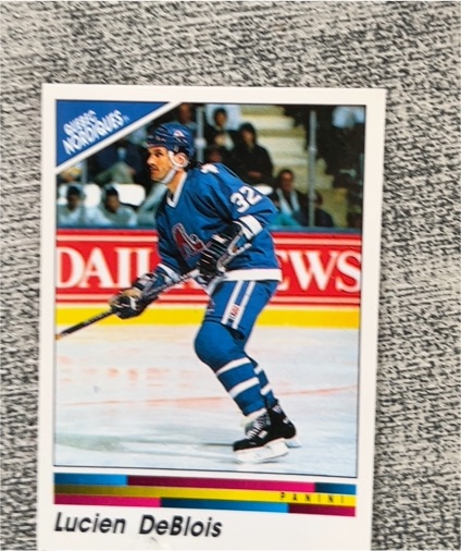 1990-91 Panini Hockey Sticker #140 Lucien DeBlois — front