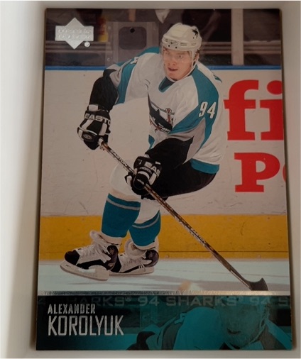2001-02 Upper Deck #148 Alexander Korolyuk San Jose Sharks — front
