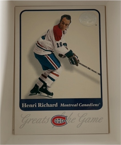 2001-02 Fleer Greats of the Game #13 Henri Richard — front