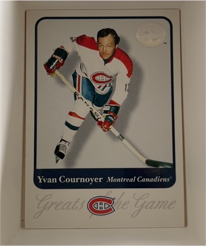 2001 Fleer Greats of the Game #25 Yvan Cournoyer — front