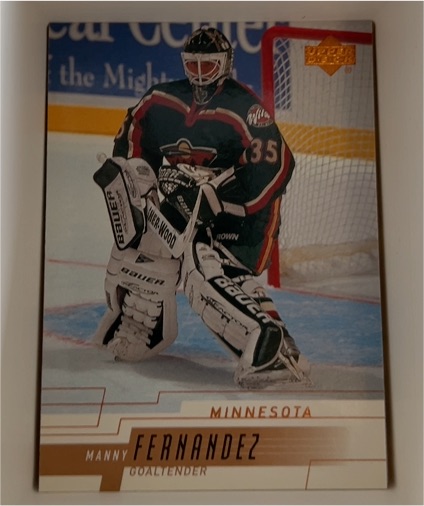 2000-01 Upper Deck #314 Manny Fernandez Minnesota Wild — front