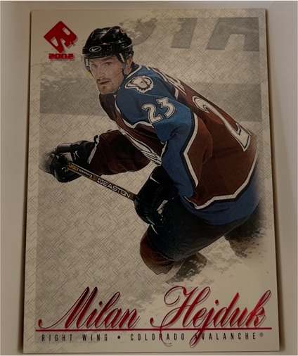 2001-02 Pacific Private Stock #22 Milan Hejduk — front
