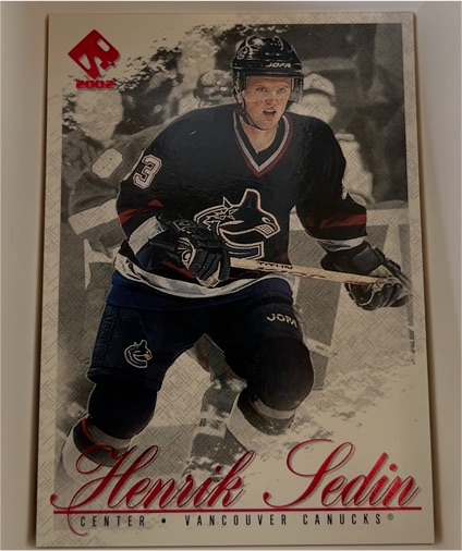 2001-02 Pacific Private Stock #96 Henrik Sedin — front