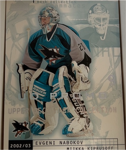 2002-03 Upper Deck Mask Collection Evgeni Nabokov — front