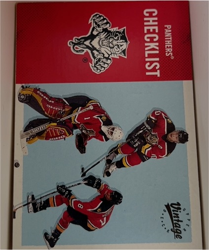 2000-01 Upper Deck Vintage #160 Panthers Checklist Florida Panthers NHL Hockey — front