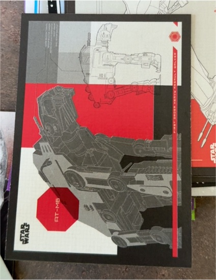 2017 Topps Star Wars Journey to the Last Jedi Blueprints #1 First Order Heavy Assault Walker — front