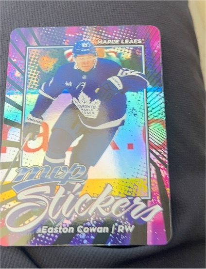 2026-27 Upper Deck MVP #MVP-42 Easton Cowan Stickers — front