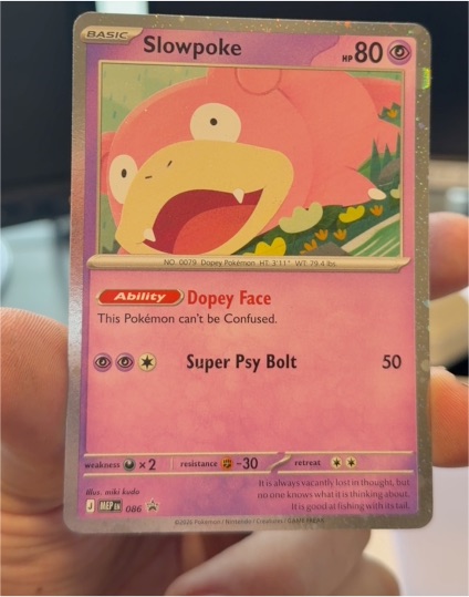 2016 Pokemon #086 Slowpoke — front