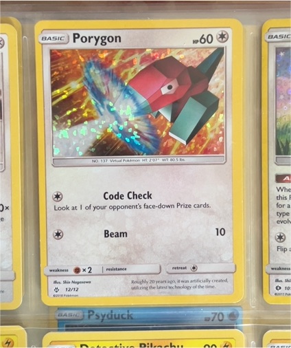 2018 The Pokémon Company McDonald's Promo #12 Porygon — front