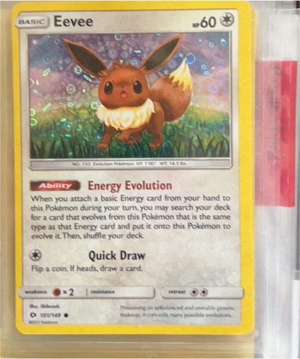 2017 Pokémon Sun & Moon #101 Eevee — front