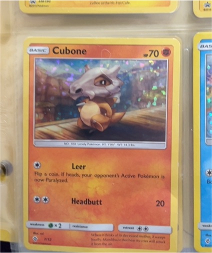 2018 McDonald's Promo #7 Cubone — front