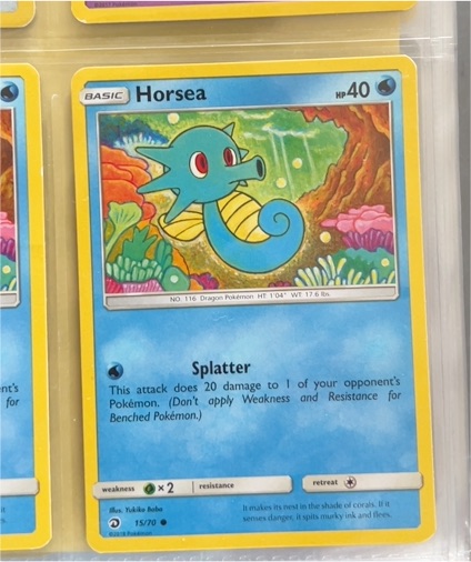 2018 Pokémon Dragon Majesty #15 Horsea — front