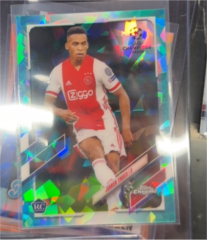 2020-21 Topps Chrome Sapphire UEFA Champions League #71 Jurrien Timber Rookie — front