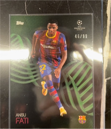 2020 Topps UEFA Champions League Knockout #46/99 Ansu Fati — front