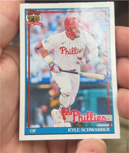 2026 Topps Series 1 1991 Kyle Schwarber Philadelphia Phillies #T91-5 — front