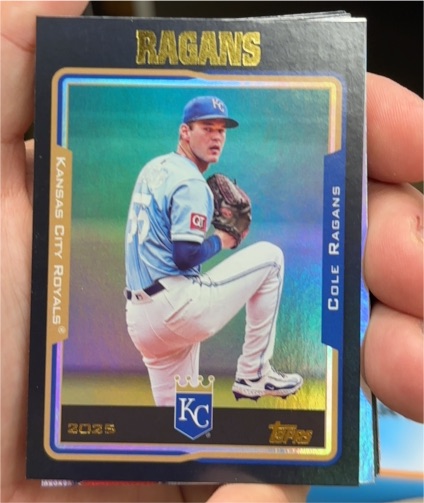 2025 Topps Archives #270 Cole Ragans Black Foilboard — front