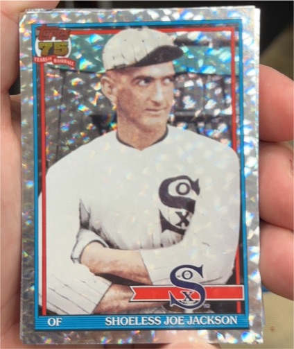 2026 Topps Series 1 1991 Topps Baseball #T91-27 Shoeless Joe Jackson Silver Crackle — front