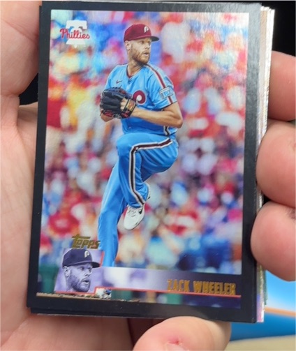 2025 Topps Archives #159 Zack Wheeler Black Foilboard Philadelphia Phillies — front