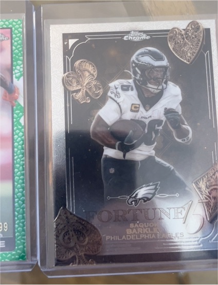 2025 Topps Chrome Fortune 15 #F15-3 Saquon Barkley — front