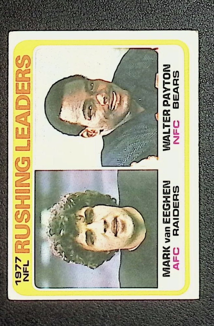 1978 Topps #333 Walter Payton / Mark van Eeghen — front