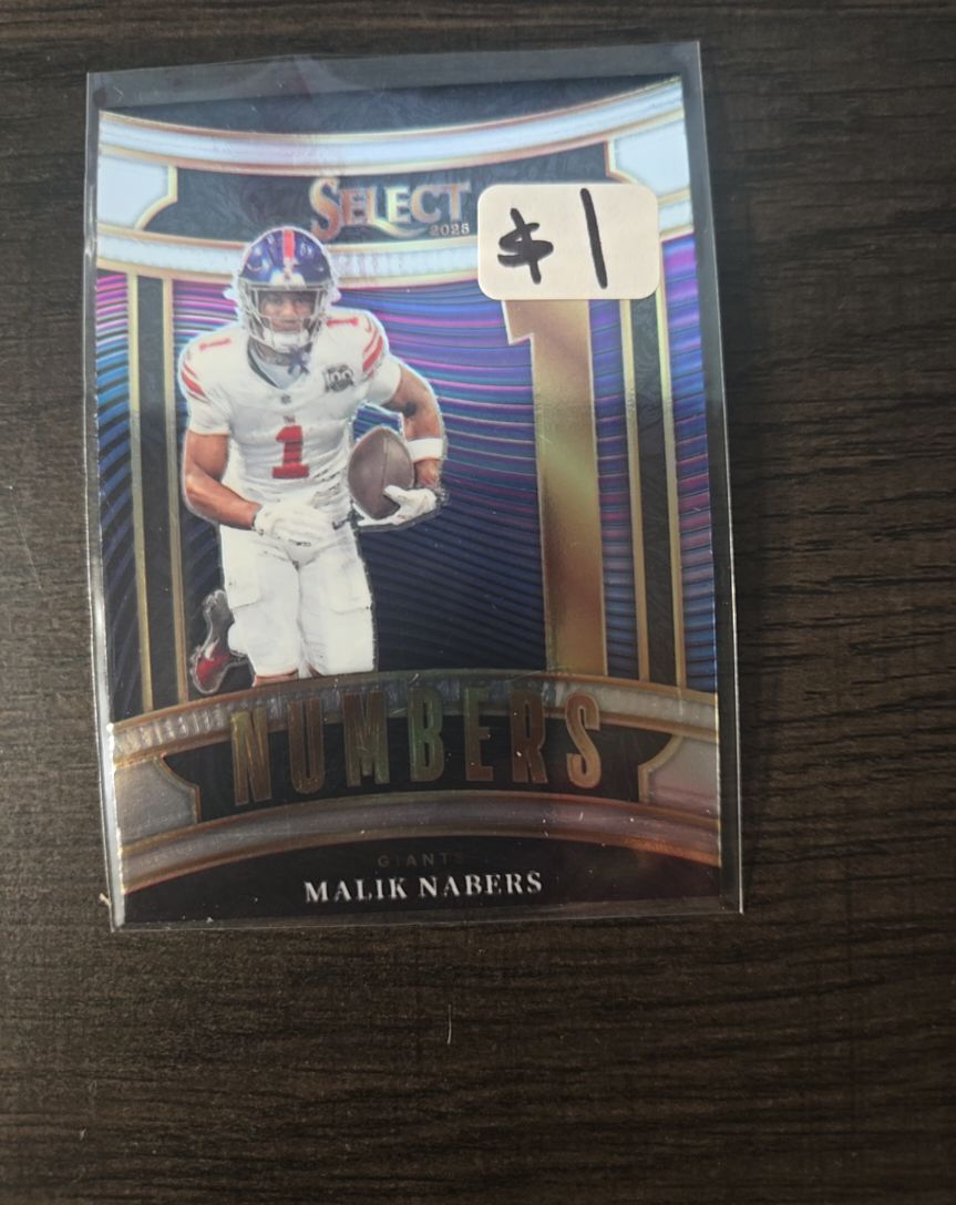 2025 Panini Select #25 Malik Nabers Select Numbers — front
