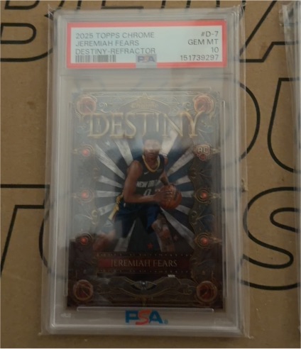 2025 Topps Chrome Destiny Refractor #D-7 Jeremiah Fears — front