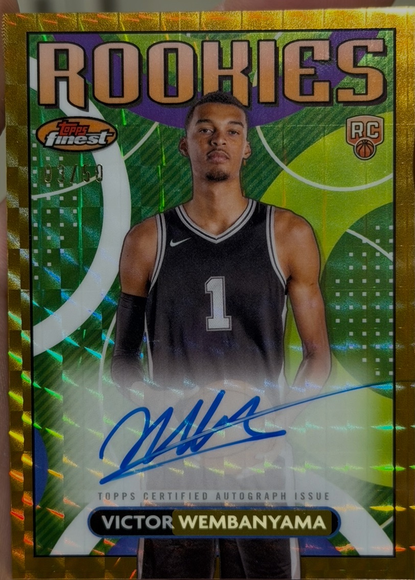 2023-24 Topps Finest Rookie Finest Autographs #RFA-VW Victor Wembanyama — front