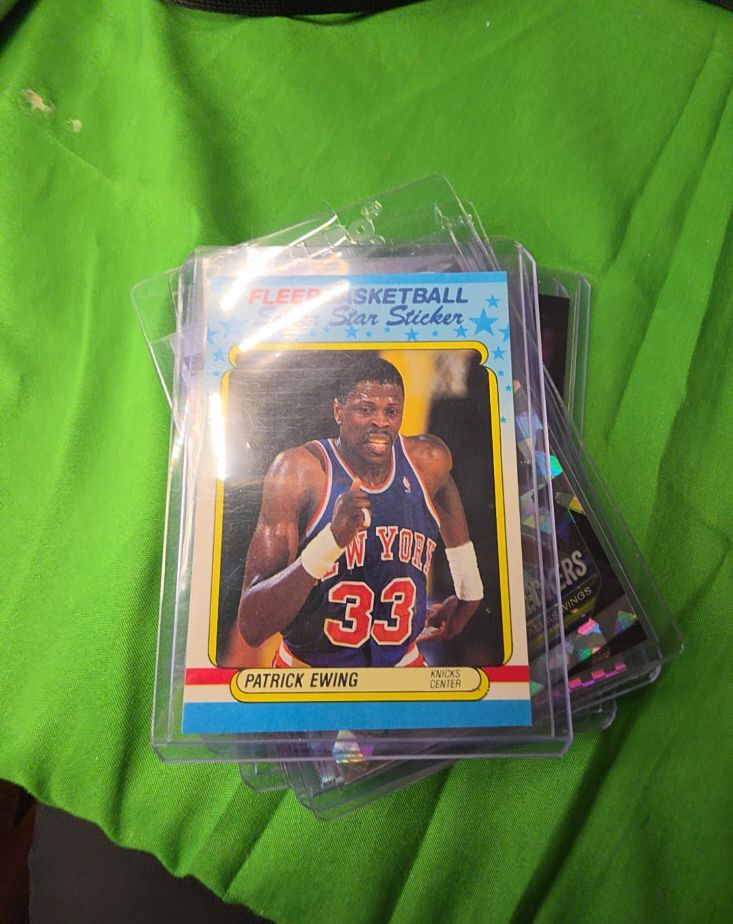 1988-89 Fleer #5 Patrick Ewing Star Sticker — front
