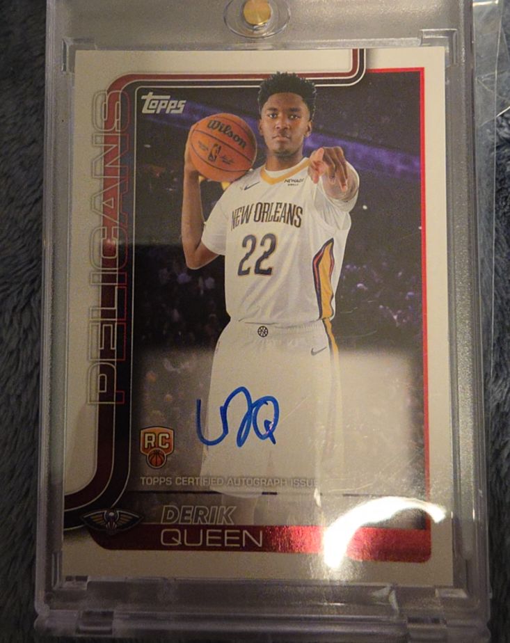 2025-26 Topps Flagship Real One Rookie Autographs #TFRR-DQ Derik Queen — front
