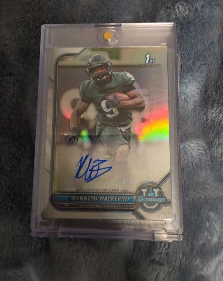 2022 Bowman University Chrome #BCPA-KW Kenneth Walker III — front